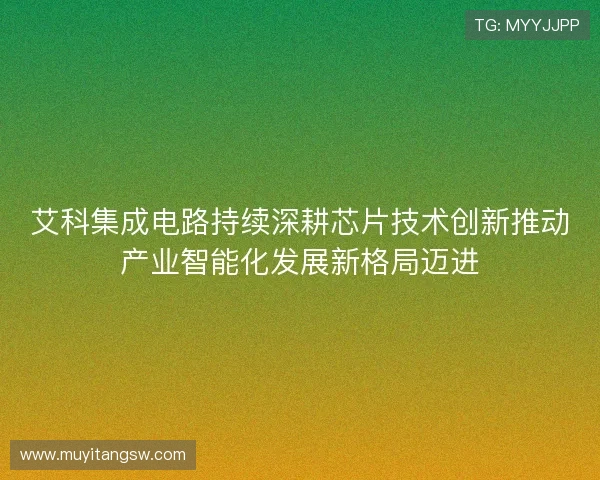 艾科集成电路持续深耕芯片技术创新推动产业智能化发展新格局迈进